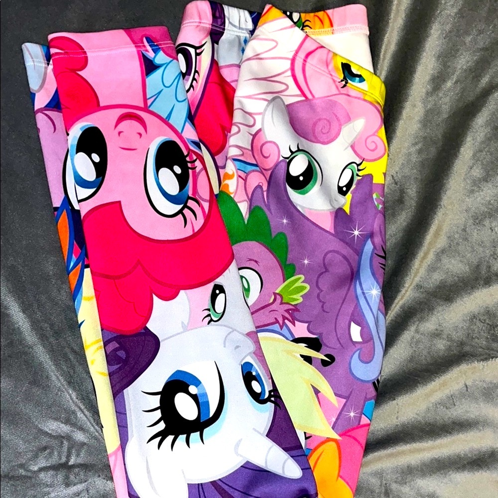 Colorful Kids Cartoon Print Leggings